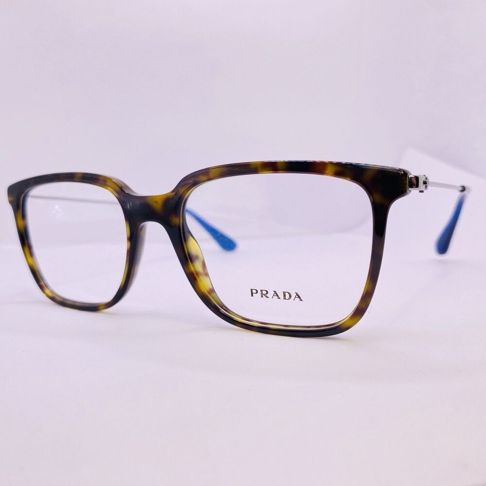 Prada Authentic Eyeglasses Frames VPR 17T 2AU-1O1 53 [] 18 140 Tortoise Blue